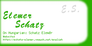 elemer schatz business card